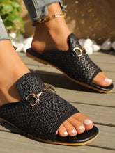 Tongs Casual Grande Taille à Bout Carré pour Femmes